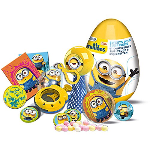 3 Minions Surprise Eggs with Toy Candy and Sticker
