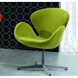 Swan Swivel Chair in Lime Green
