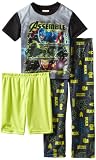 AME Boys Neon Warriors Avengers 3-Pc Sleepwear Set