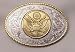 UNITED STATES GREAT SEAL STERLING SILVER/GOLD PLATED  BELT BUCKLE