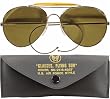 Brown Lenses Air Force Style Aviators Sunglasses With Case 10200BRN