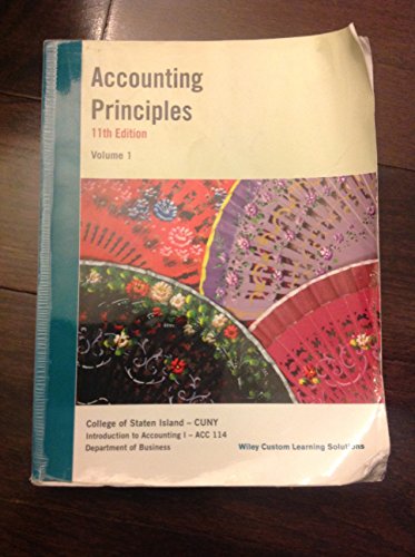 Accounting Principles 11th Edition Volume 1