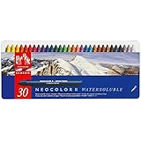 Caran d'Ache Classic Neocolor II Water-Soluble Pastels, 30 Colors