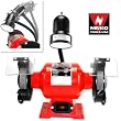 Neiko Professional Grade 8-Inch Bench Grinder with Flexible Light
