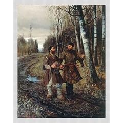 Bild mit Rahmen: P.I. Korowin, "Auf frischer Tat ertappt", 55 x 71 - Aluminium Basic M: Silber matt