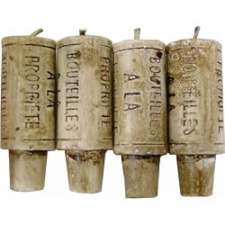 Novelty Lifesize Wine Cork Candles - set of 4