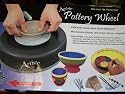 Pottery Wheel with clay and paint