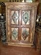 Antique India Furniture Rare Armoire Carved Teak Cabinet Jaipur Chest 60x33x18