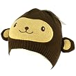 Kids Boys 6+ Winter Knit Animal Bear Ears Beanie Skull Cap Hat Ski Brown 6-1/4+