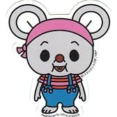 タイムスリップTV《にこにこぷん/ぽろり》ビニールステッカー/耐水加工☆キャラクターSTICKER通販☆