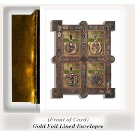 Book of Kells - Traditional Christmas Cards Box Set - 10 Cards and Matching Gold Foil... by Book of Kells - Traditional Christmas Card Box Set