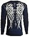 Archaic AFFLICTION Mens THERMAL Whipstitch Shirt SPIKE WINGS Biker UFC