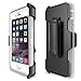 iPhone 6 Case, iPhone 6S Case,4 Layer Rugged Rubber Shorkproof Waterproof Built-In Screen Protector Drop Protective Heavy Duty Case Cover [With Kickstand] (grey)