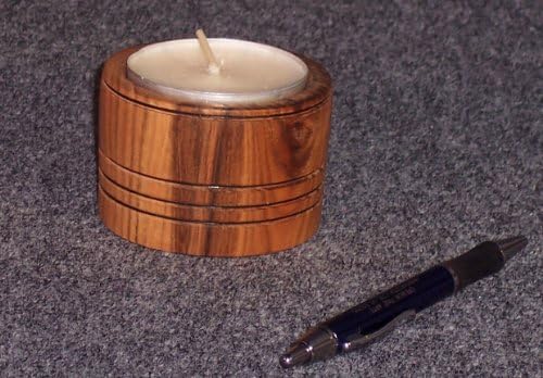 Vermont Bowl Mill Hand-crafted Butternut Tea Light and Base