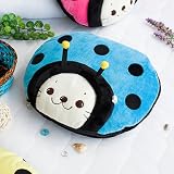 [Sirotan - Ladybug Blue] Blanket Pillow Cushion Travel Pillow Blanket (39.4 by 59.1... by 