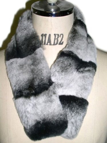 Rex Chinchilla Clip Neck Warmer Scarf & Collar