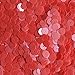 8mm Flat Round Sequins Coral Orange Luster Shiny Opaque.