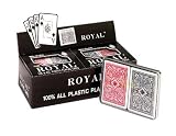 1 Dozen Royal 100% Plastic Bridge Size BIG Numbers Playing Cards