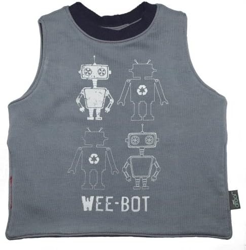 Waterproof Reversible T-Bib Made in the USA from Eco-friendly Bamboo and Organic Cotton (Wee Bot)