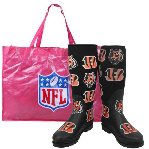 Cuce Shoes Cincinnati Bengals Women's Enthusiast Rain Boot 7