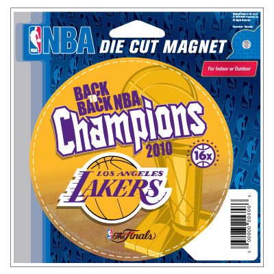 LOS ANGELES LAKERS 2010 NBA CHAMPS CAR MAGNET