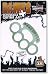 RAWKS Silver Knuckles - Customize Your Instrument with Non-adhesive, Static-cling, Decals
