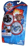 Bakugan Battle Brawlers New Vestroia Bakuglow Series Starter Pack Set with Darkus Black Alpha Percival (520G), Haos Grey Wilda Kilroy, Mystery Brown Subterra Bakugan, 3 Ability Cards and 3 Metal Gate Cards