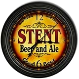 STENT 'S Beer and Ale Cascading Pub Wall Clock