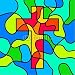 Wallmonkeys Peel and Stick Wall Decals - Stained Glass Cross - 24