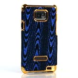 【全4色】Docomo Samsung Galaxy SII / SC-02C ギャラクシーS2用ケース　冬の恋シリーズ　ハードケース　メタルケース　ブルー　Plastic Case for Galaxy S2 SC-02C  液晶保護フィルム付　(7188-1) 冬