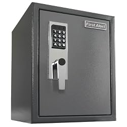 First Alert 2077DF Anti-Theft Safe with Digital Lock, 1.2 Cubic Foot, Gray