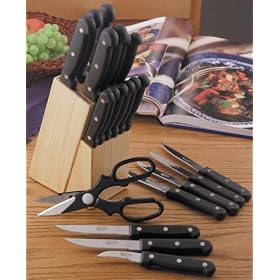Diamond Cut Ultra 21pc Cutlery and Wood Block by Diamond Cut
