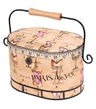 Oval Sewing Basket 9''X6-3/8''X6-1/4''