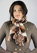 REDUCED PRICE ITEM - Handmade Alpaca Natural Fiber Scarf - Exclusive Plaid Collection in Brown Neutrals (Extra Wide)