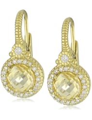 Judith Ripka "La Petite" Round Stone with Micro Pave Earrings