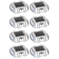 Solar Road Path Deck Dock Warning Lights with White LEDs