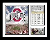 Ohio State Buckeyes NCAA Framed Photograph National Champions OSU Milestone Collage