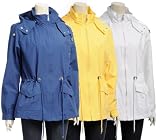 A78560-Marine-M Larry Levine Women's Classic Anorak Jacket