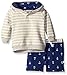 Rosie Pope Baby Boys'' 2 Piece Anchor Hooded Sweatshirt and French Terry Short Set