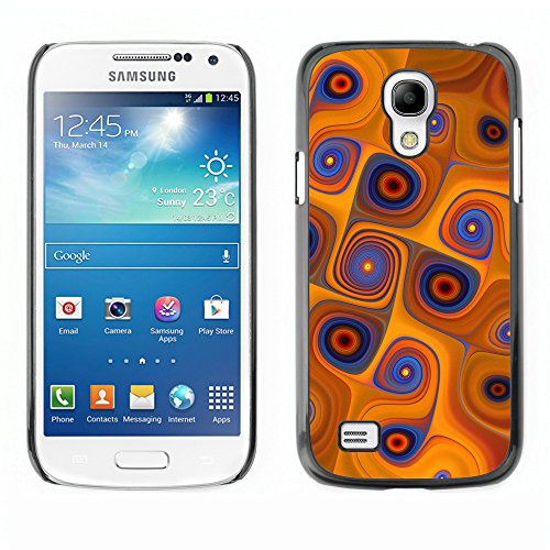 iKiki-Tech Hard Case Cover for Samsung Galaxy S4 Mini - Orange Swirls