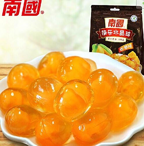 Luckycat Chinese Special Snacks Nannguo Happy Happy Crystal Ball Soft Candy Mango Flavor 200g