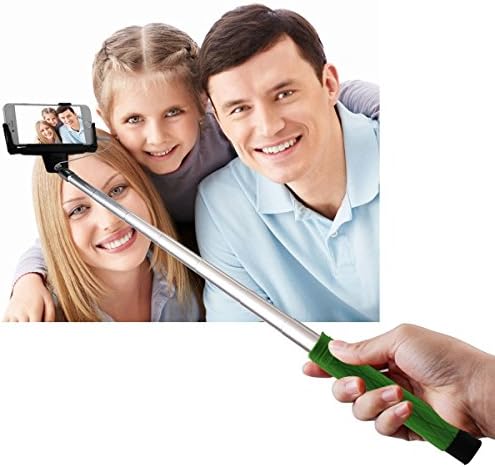 Cable Take Pole,WISE Selfie Handheld Stick Monopod with Shutter Remote Control Shaft For for iPhone 6 4.7 inch Plus 5.5 inch iPhone 4/4s, iPhone 5/5s/5c, Samsung Galaxy S4 S5 Note 3 Note 4, Blackberry, HTC, Sony, LG, Compatble with IOS 5.0/ Android 4.0 or Above System (Green)