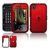 Nokia MAKO/Surge 6790 Cell Phone Red Rubber Feel Protective Case Faceplate  ....