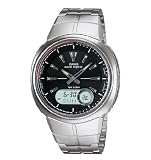 Casio Waveceptor Ana Digi Watch featuring Atomic Timekeeping plus Alarm, Light, World Time and More Functions (AZ5749)