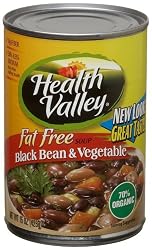 Health Valley Soup, Black Bean And Vegetable Fat Free, 15 Ounce Cans (Pack of 12)