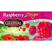 Celestial Seasonings Herb Tea, Raspberry Zinger, 20-Count Tea Bags (Pack of 6)
