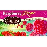 Celestial Seasonings Herb Tea, Raspberry Zinger, 20-Count Tea Bags (Pack of 6)