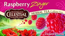 Celestial Seasonings Herb Tea, Raspberry Zinger, 20-Count Tea Bags (Pack of 6)