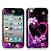 Purple Love Design Hard Snap-on Crystal Skin Case Cover Accessory for Apple Ipod Touch 4th Generation 4g 4 New by ElectroMaster