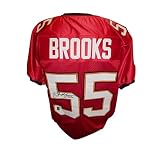 Derrick Brooks Autographed Tampa Bay Buccaneers (Red #55) Custom Jersey - Brooks Holo